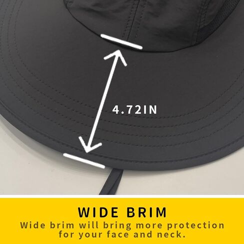 Fisherman Bucket Hats Wide Brim Sun Hat UPF 50+ with Face Cover & Neck Flap, Ponytail Design for Women Men in Saudi Arabia