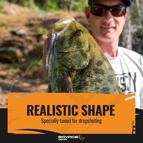 Savage Gear DS Minnow Fishing Bait, Electric Shad, Life-Like Details, Perfect for Bass, Infused with Scent, Subtle Action with Flat-Bottom Tail Bridge in Saudi Arabia
