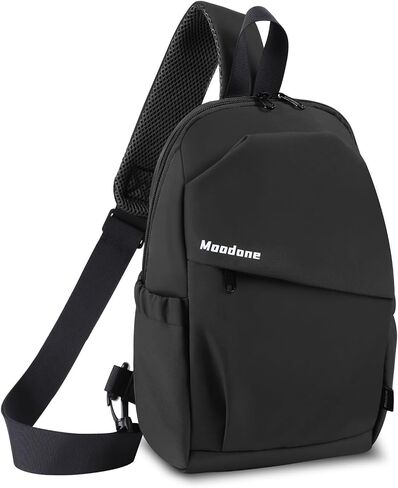 Crossbody Bags for Women Men - Travel Sling Backpack with Water Bottle Pocket, Multipurpose Chest Cross Body Shoulder Bag, Hiking Casual Daypack for Women Men - Black in Saudi Arabia
