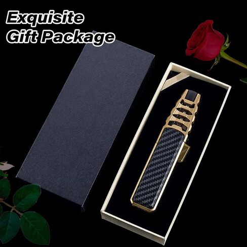 Butane Torch Lighter, Windproof Jet Flame Cooking Torch Lighter, Refillable, Flame Adjustable Outdoor Lighters with Safety and Fire Lock, Gift Box Package. (Butane Not Include) in Saudi Arabia