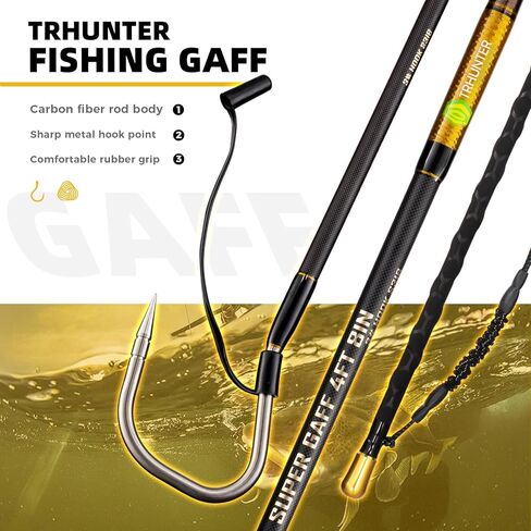Carbon Fiber Fishing Gaff Saltwater Fish Gaff with S316 Stainless Steel Fishing Hook in Saudi Arabia