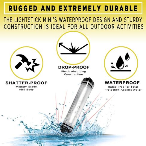 SunJack LightStick - ضوء مقاوم للماء قابل لإعادة الشحن مع بنك الطاقة، والمشي لمسافات طويلة، وحقائب الظهر والتخييم، وإكسسوارات المعدات الأساسية، ومستلزمات النجاة في حالات الطوارئ والتأهب للأعاصير in Saudi Arabia
