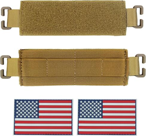 Molle Patch Panel with Elastic, Molle Patch Display Holder for Backpack,6X2 Mini Patch Board Include American Flag Patch in Kuwait