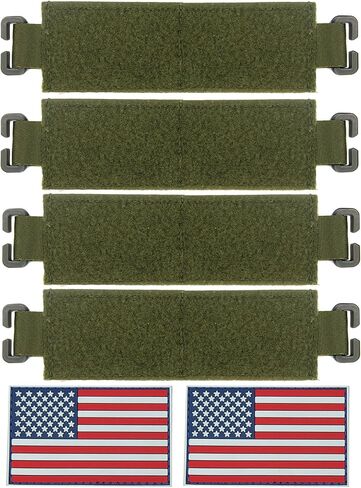 Molle Patch Panel with Elastic, Molle Patch Display Holder for Backpack,6X2 Mini Patch Board Include American Flag Patch in Saudi Arabia
