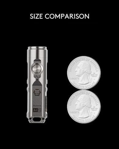 ترقية الجيل الرابع RovyVon Aurora A4 EDC Keychain Flashlight، USB C مصباح يدوي قابل لإعادة الشحن، تيتانيوم 650 لومن مصباح يدوي محمول فائق السطوع، خمسة أوضاع إضاءة، مصباح يدوي صغير للحمل اليومي in Kuwait