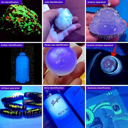 LIGHTFE Black light UV Light Keychain Flashlight with High Power UV 395nm LED Source High Power and Strong Beam for Pet Urine Detector Light, UV Glue Curing,Professional Art Repairing… in Saudi Arabia