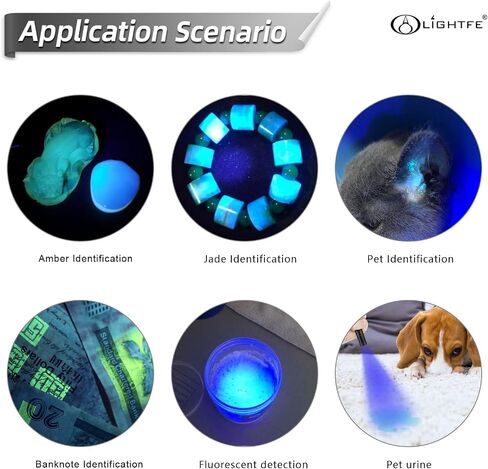 LIGHTFE Black light UV Light Keychain Flashlight with High Power UV 395nm LED Source High Power and Strong Beam for Pet Urine Detector Light, UV Glue Curing,Professional Art Repairing… in Saudi Arabia