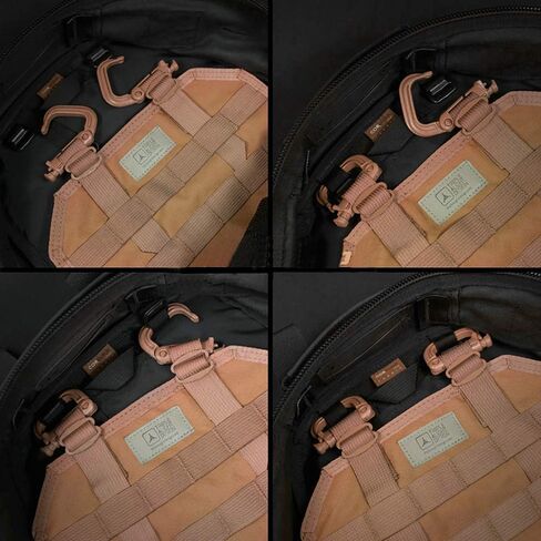 حلقات تسلق Grimlock تكتيكية على شكل حرف D لنظام ربط تعليق سريع القفل من أجل معدات مولي جير، لأشرطة سترة عسكرية تكتيكية أو حقائب دورية جاهزة 12 حزمة in Kuwait