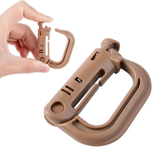 حلقات تسلق Grimlock تكتيكية على شكل حرف D لنظام ربط تعليق سريع القفل من أجل معدات مولي جير، لأشرطة سترة عسكرية تكتيكية أو حقائب دورية جاهزة 12 حزمة in Kuwait