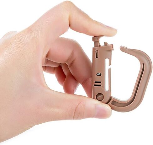 حلقات تسلق Grimlock تكتيكية على شكل حرف D لنظام ربط تعليق سريع القفل من أجل معدات مولي جير، لأشرطة سترة عسكرية تكتيكية أو حقائب دورية جاهزة 12 حزمة in Kuwait