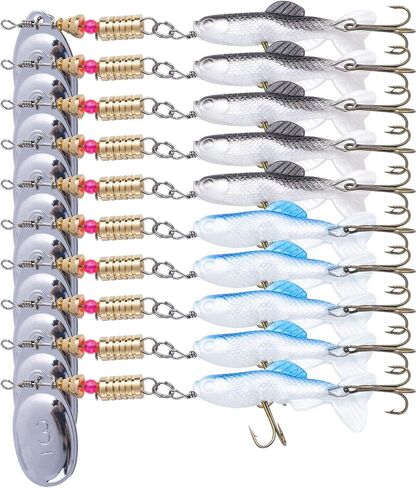 Fishing Lure Spinnerbait with Colorado Blades Bass Fishing Lures Spoon Lures with Treble Hooks for Freshwater Saltwater in Saudi Arabia