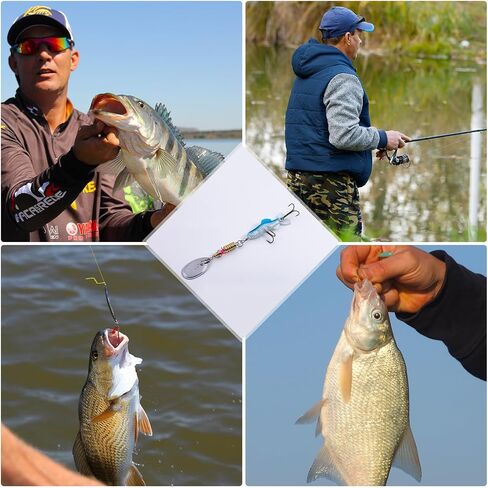 Fishing Lure Spinnerbait with Colorado Blades Bass Fishing Lures Spoon Lures with Treble Hooks for Freshwater Saltwater in Saudi Arabia