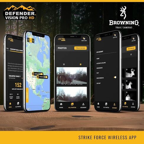 كاميرا Browning Trail Cameras Defender Vision Pro HD 24MP مزدوجة الشريحة لألعاب الصيد - هوائي فائق الكسب، نطاق كشف ليلي 110 بوصة وتوافق مع تطبيقات الهاتف الذكي (OVIX Camo) in Saudi Arabia
