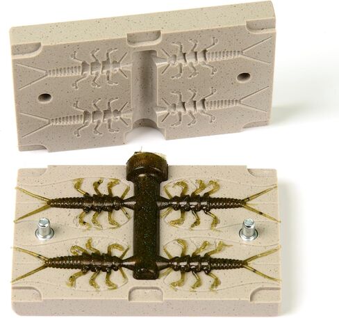أربعة تجويف إغراء قالب لينة البلاستيك إغراء صنع قوالب حقن DIY بها بنفسك الصيد السحر StoneFly 1.6" in Saudi Arabia