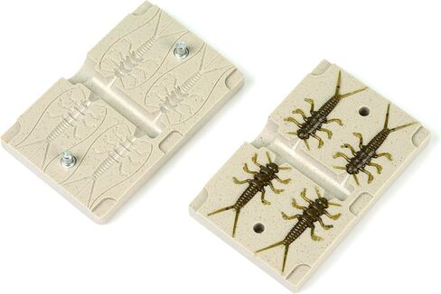 أربعة تجويف إغراء قالب لينة البلاستيك إغراء صنع قوالب حقن DIY بها بنفسك الصيد السحر StoneFly 1.6" in Saudi Arabia