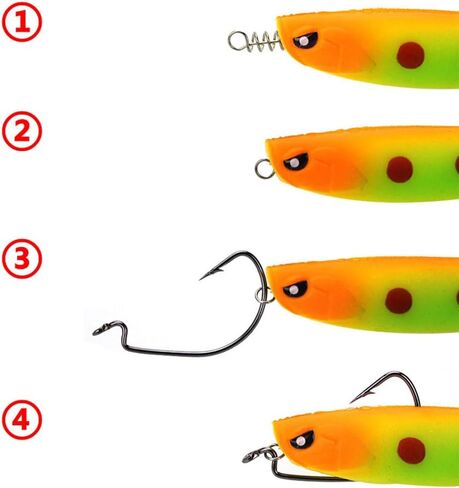 لينة إغراء الربيع تويست قفل الصيد كرنك هوك توسيط دبوس للطعوم الناعمة in Kuwait