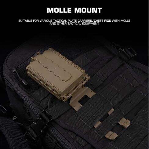Tactical Modular Battery Storage Organizer, MOLLE Military Hunting Vest Carry 18650/AAA/CR123A/18350 Battery Box Holder Case in Saudi Arabia