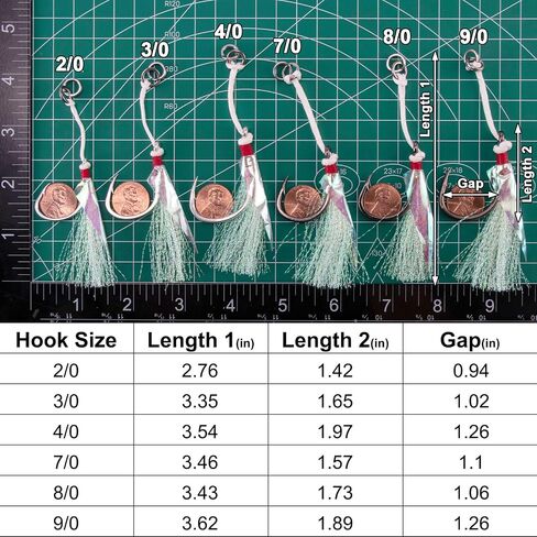Dr.Fish 10 Pack Fishing Jigging Assist Hooks Saltwater Vertical Jig Single Replacement Hook Mylar Flash Teasers Slow Pitch Jig Lure Tuna Mackerel Flounder Snapper Offshore Fishing in Saudi Arabia