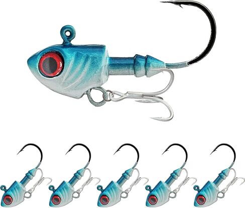 Lead Fish Jig Head Hook Fishing Jigging Stainless Steel Fishhook 3D Eyes Pike Bass Fishing Tackle in Saudi Arabia