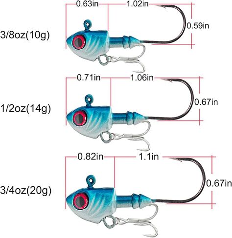 Lead Fish Jig Head Hook Fishing Jigging Stainless Steel Fishhook 3D Eyes Pike Bass Fishing Tackle in Saudi Arabia