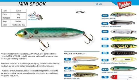Heddon Super Spook Topwater Fishing Lure for Saltwater and Freshwater, Okie Shad, Super Spook Jr (1/2 oz) in Kuwait