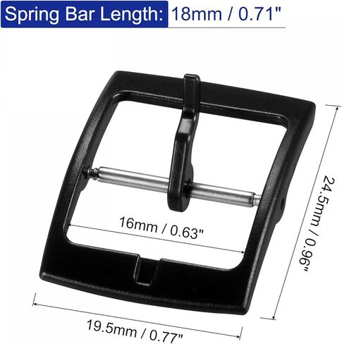 uxcell Watch Strap Clasp Replacement Plastic Buckle for 16mm Width Watch Bands Black 2 Pcs in Saudi Arabia