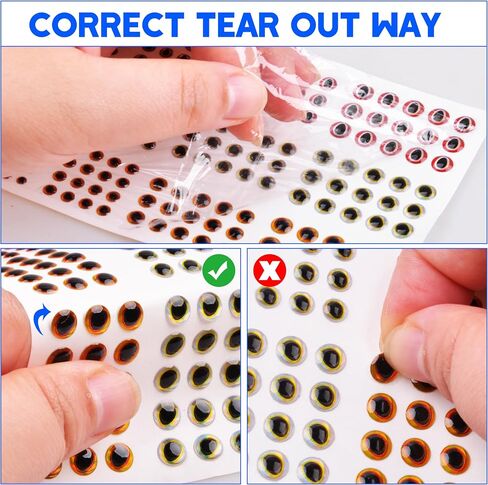 Fishing Lure Stickers Fishing Eyes Kit, 352pcs 3D 4D 5D Artificial Fishing Lure Eyes Adhesive Holographic Fish Scale Lure Tapes for Fly Tying Lures Crafts DIY Materials Tool in Saudi Arabia