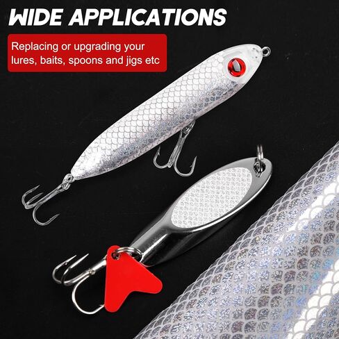 Fishing Lure Stickers Fishing Eyes Kit, 352pcs 3D 4D 5D Artificial Fishing Lure Eyes Adhesive Holographic Fish Scale Lure Tapes for Fly Tying Lures Crafts DIY Materials Tool in Saudi Arabia