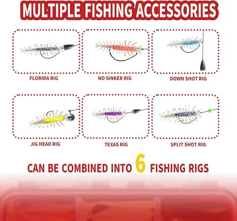 Sandwich Hellgrammite 20PCS 2" Soft Plastic Fishing Lures Ned Jig Drop Shot Rig Super Realistic Fishing Lure, Bass Fishing Lure, Trout Fishing Lure in Saudi Arabia