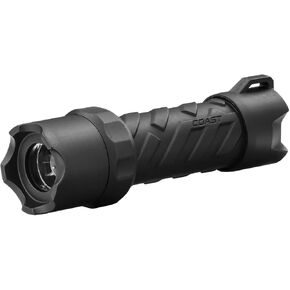 COAST POLYSTEEL 200 with Twist Focus, Pure Beam, 390 Lumen LED Flashlight, Crushproof, Black