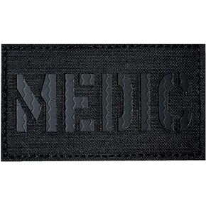 Infrared Medic First Aid EMT EMS Paramedic Body Armor Tactical Patch Hook-Fastener Backing (Coyote Brown)