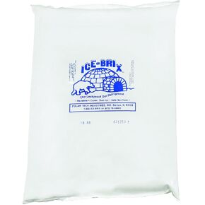 BFIB48BPD Ice-Brix Cold Gel Pack, 10 1/4" x 8" x 1 1/2", 48oz. Reusable, Food Safe, White (Pack of 6)