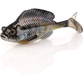 Savage Gear Structure Gill Fishing Bait, 1/2 oz, Ghost Gill, Realistic Contours, Colors and Movement, Durable Construction, Weedless Design, Photoprint Finish