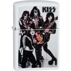 Zippo Lighter: KISS Rock Band - White Matte 81187
