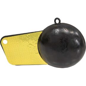 Extreme Max 3006.6989 Coated Pancake Downrigger Weight - 10 lbs. with Gold Flash