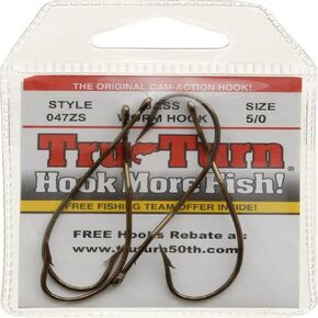 TruTurn 5/0 Bronze Worm Hooks - Ultra Sharp 4 Pack