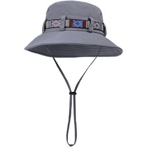 Mens Bucket Hats Women Cap - Golf Sun Hats for Men Fishing Hat Unisex Wide Brim Floppy Boonie Hats Coloured Ribbon