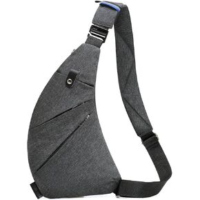 Sling Bag Anti-theft Convenient Access Water Resistant Concealed Carry Fanny Pack Crossbody Casual Chest Backpack Shoulder Bag Gifts for Men and Women（Dark Grey）
