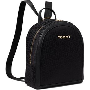 Tommy Hilfiger Tamara II SM Dome Backpack, Tan/Dk Chocolate