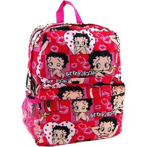 Betty Boop Microfiber Large Backpack with 16 Inches Height (Pink)