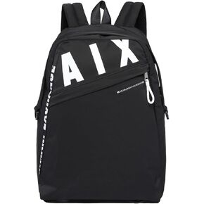 A | X ARMANI EXCHANGE Men's Contrast AX Backpack, Nero-Black, One Size
