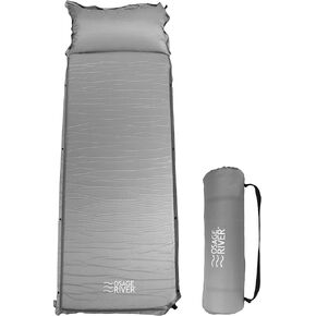 OSAGE RIVER Self Inflating Sleeping Pad with Built-in Pillow, Compact Memory Foam Sleep Mat, Camping Air Mattress for Tent, Travel, Backpacking, or Hiking