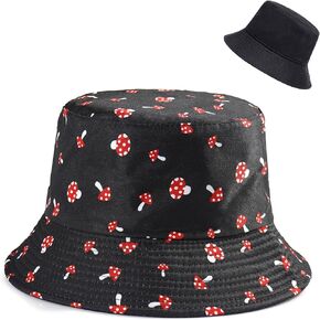 Unisex Bucket Hat Beach Sun Hat Fishing Hat for Men Women Teens, Reversible Double-Side-Wear