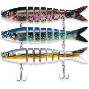 Fishing Lure for bass Walleye Fishing Lures 8 Segments swimbaits bass Fishing Slow Sinking for Bass Fishing Gifts for Men Must-Have for Family Fishing Gear