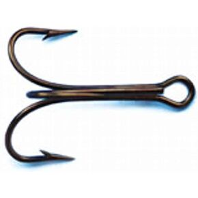 Mustad 3551 Classic Treble Standard Strength Fishing Hooks | Tackle for Fishing Equipment | Comes in Bronz, Nickle, Gold, Blonde Red, [Size 4, Pack of 25], Duratin