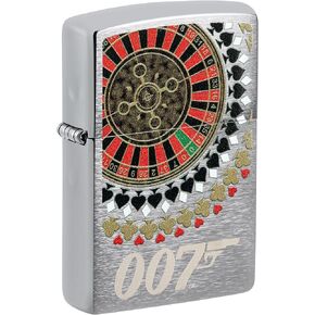 Zippo Lighter: James Bond, Roulette Wheel - Brushed Chrome 81519