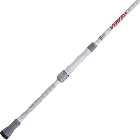 Abu Garcia 7’ Veritas LTD Spinning Fishing Rod, 1-Piece Rod, 6-12lb Line Rating, Medium Rod Power, Fast Action, 3/16-5/8 oz. Lure Rating,White