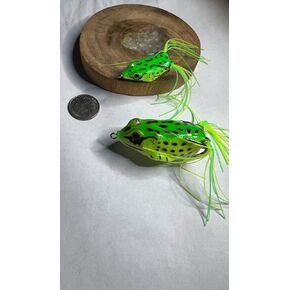 5 Pack Frog Fishing Lures for bass Small Large Sizes 5 Colors Lifelike topwater bass Fishing Lures with Vivid 3D Eyes for Walleye Pike Trout Largemouth bass Bluegill Perch Crappie