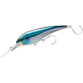 Nomad Design DTX Minnow 125 with Patented Autotune System - Distressed Baitfish Swimming Action, BKK Diablo
