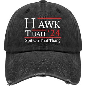 HAWK TUAH Spit On That Thang Hat Hat Men Funny Mesh Cap for Summer HAWK TUSH Spit On That Thang Hat Blue